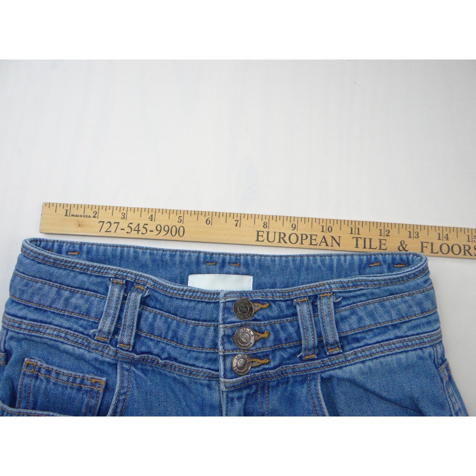 Current Elliott High Waisted Wide Leg Jeans Blue Medium Wash Size 26