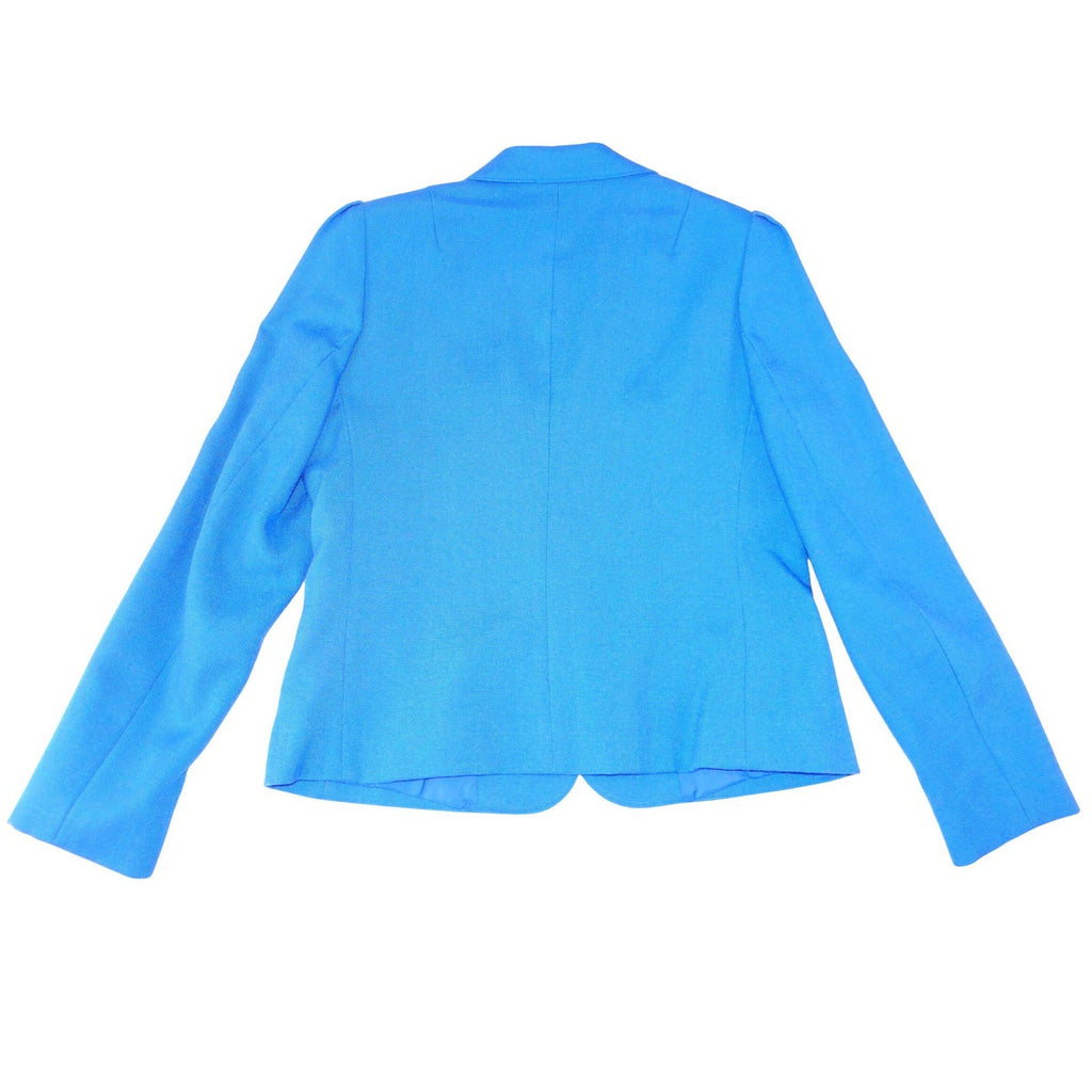 Pykettes Vintage Royal Blue Skirt Suit Set Blazer Mini Skirt Made in Japan 12