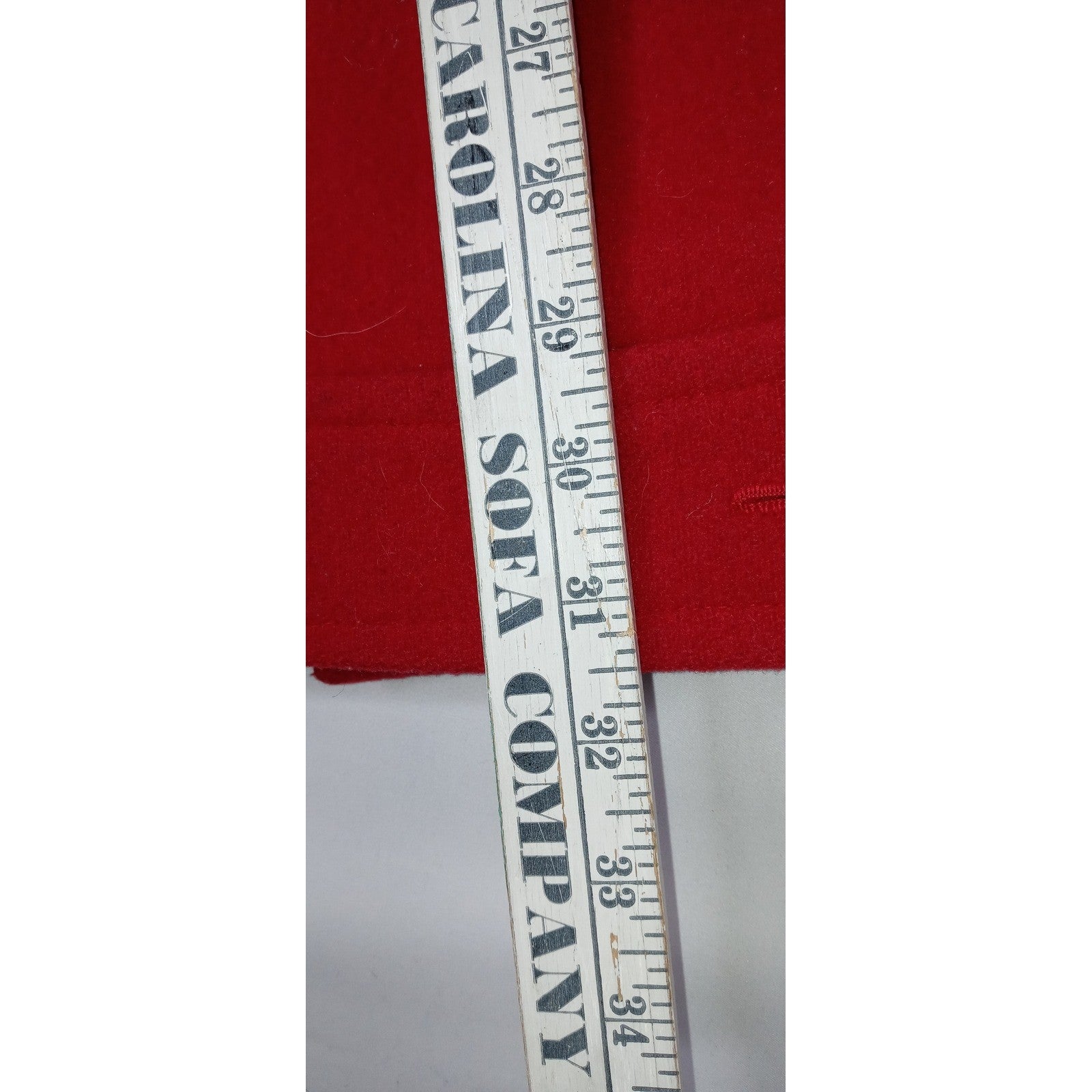 International Scene Red Wool Blend Jacket Button Front Pockets Made in Austria