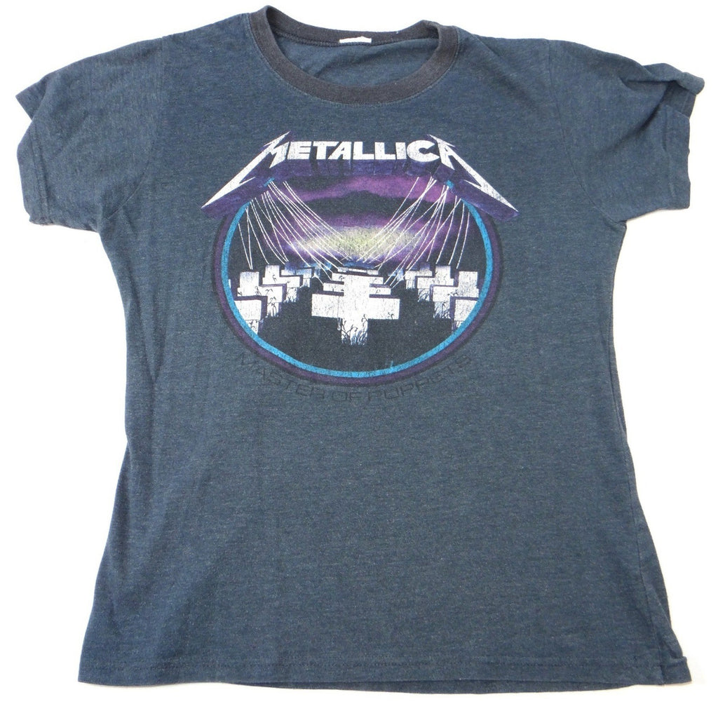 Metallica Master of Puppets T Shirt Dark Blue Graphic Tee