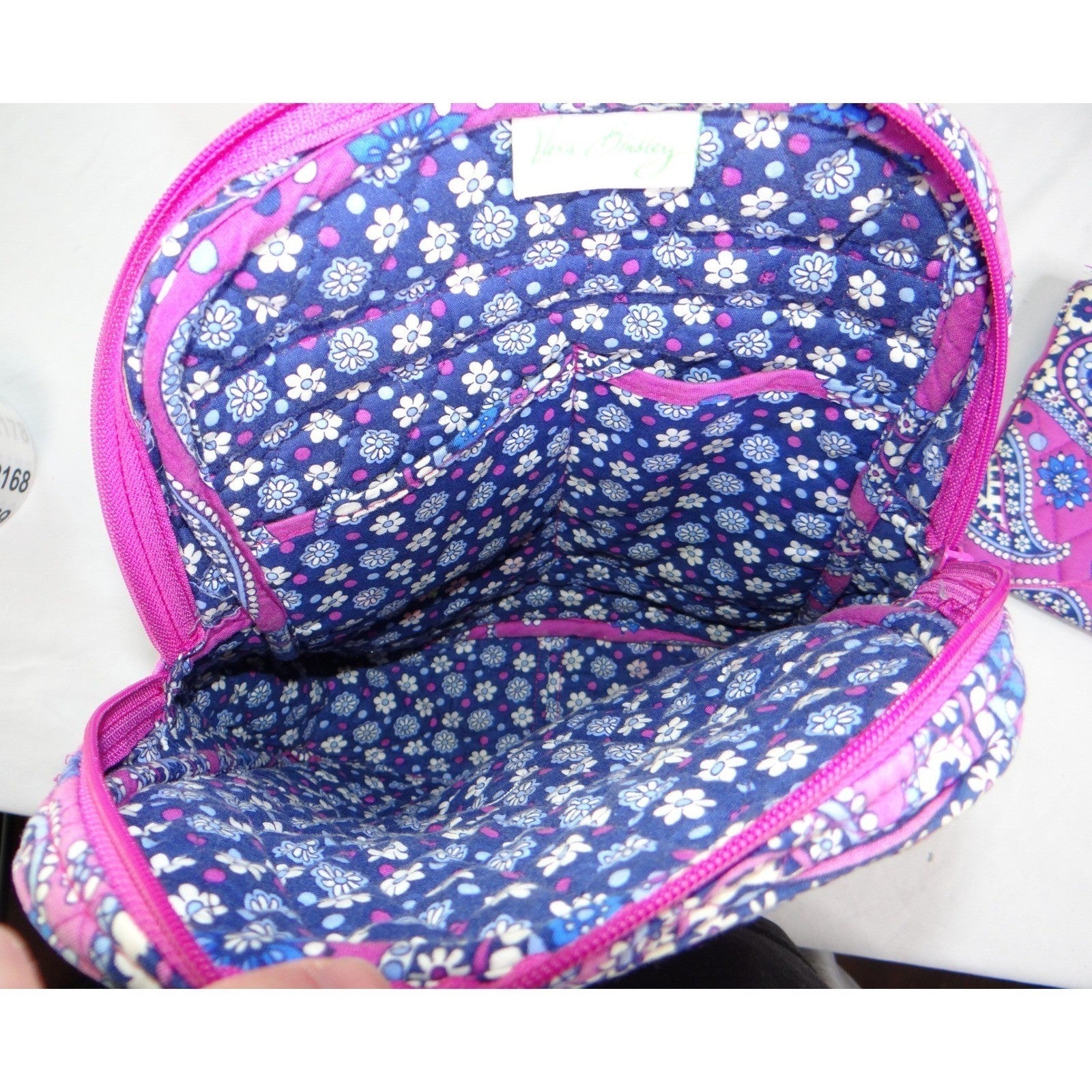 Vera Bradley Purple Paisley Quilted Cotton Backpack and Matching Wristlet Set