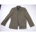 Vintage Kasper Women 14P Tweed Blazer Jacket Olive Green Brown Earth Tone Sz 14