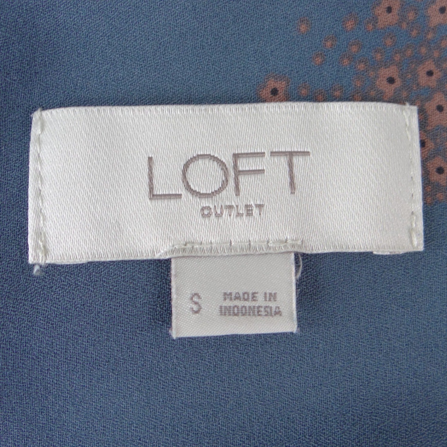 LOFT Outlet Womens Small Teal Blue Floral Flutter Sleeve V-Neck Blouse