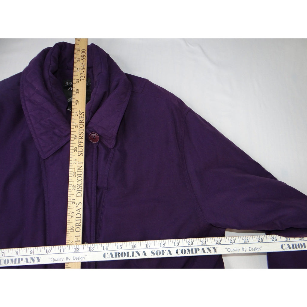 Bromley Sport Womens Purple Quilted Lined Jacket Size L Thermoloft Winter Coat