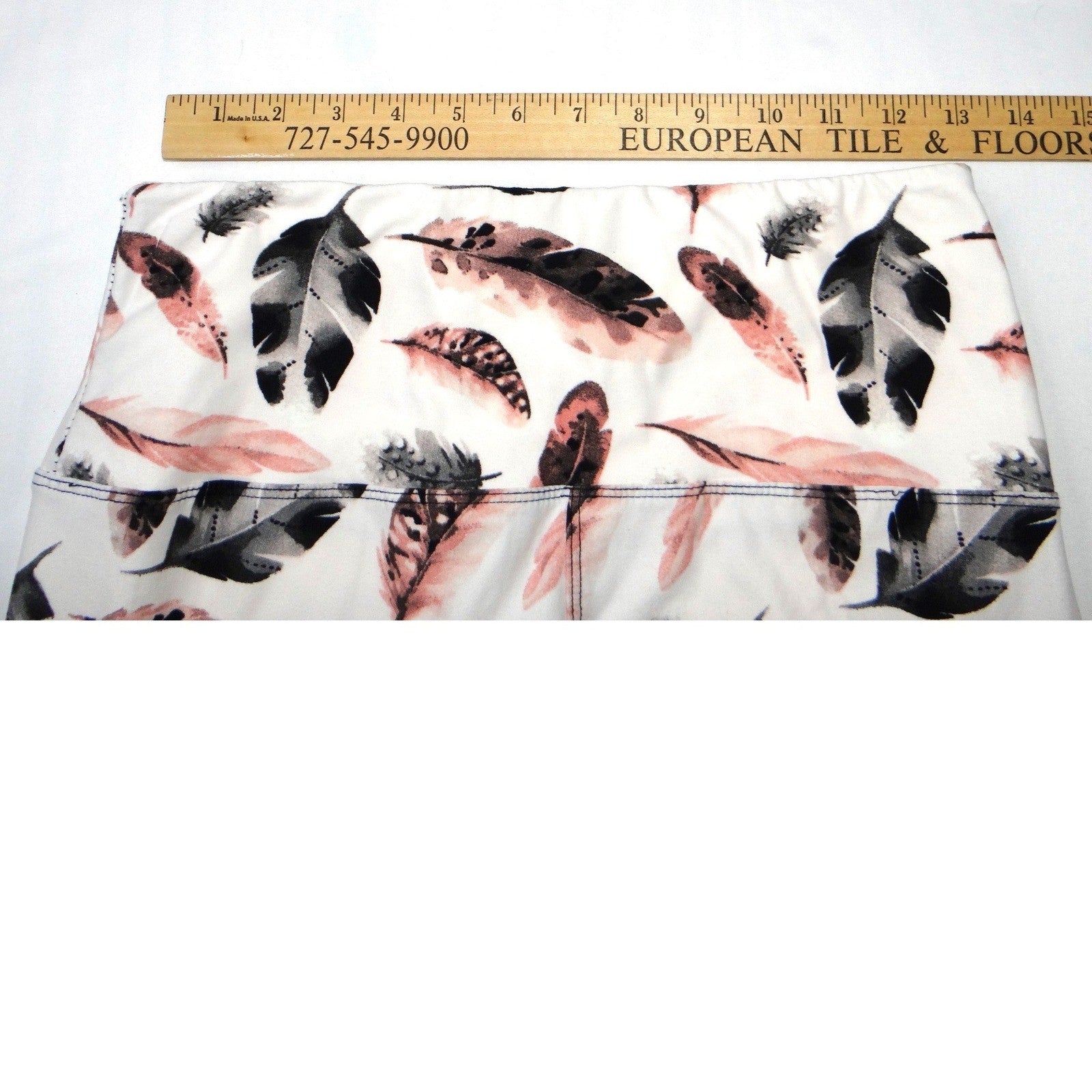 Leggings Depot Plus Size Feather Print High Waisted Athletic Leggings
