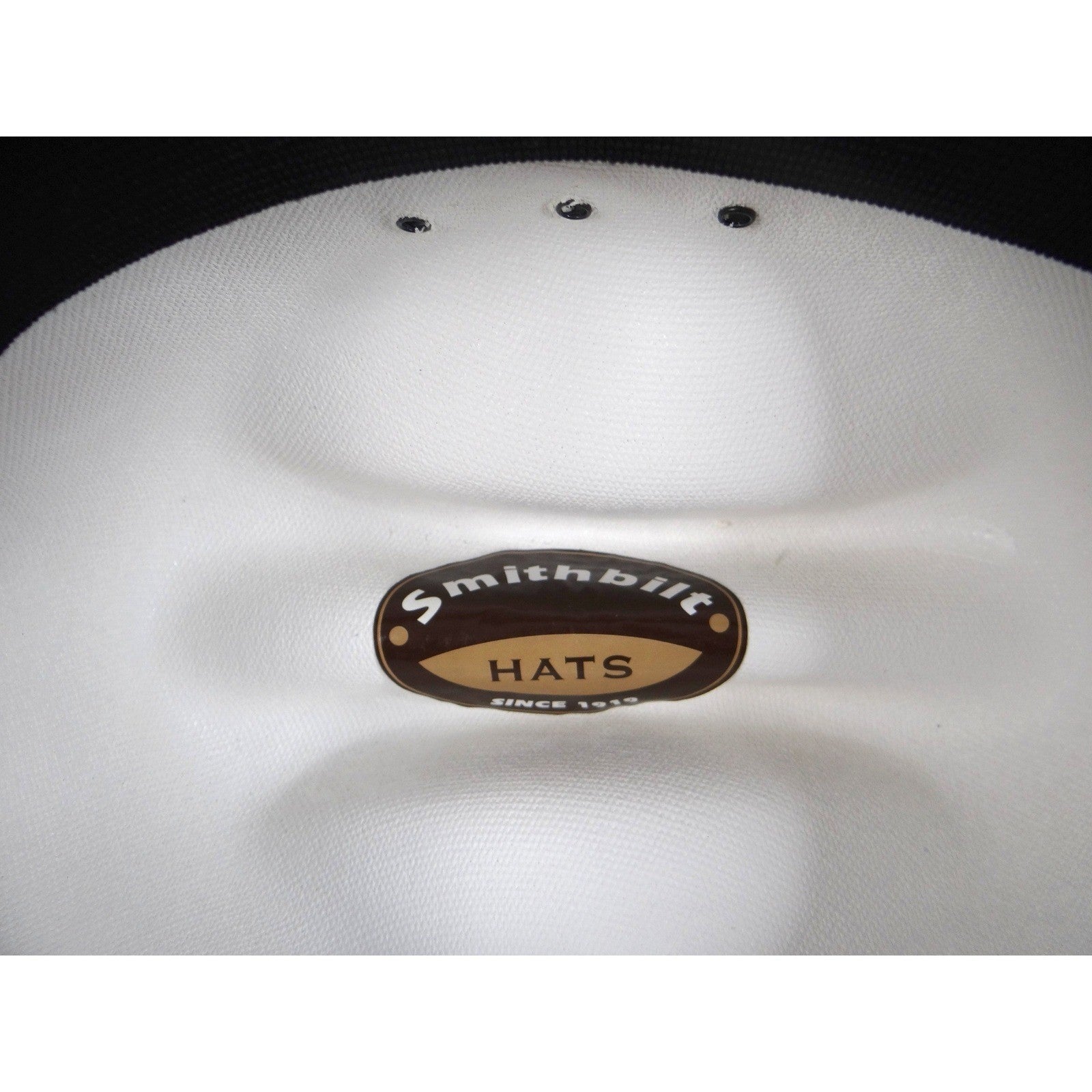 Smithbilt White Straw Cowboy Hat Cattleman Crease Wide Brim Western Hat 2182