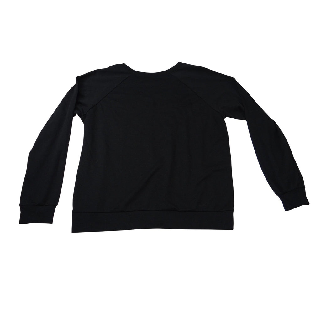 Ghostbusters Womens Black Long Sleeve Crewneck Sweatshirt L Large Ghost Logo