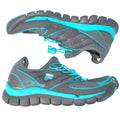 Fila Skele-Toes EZ Slide Womens 7.5 Gray Teal Four Toe Barefoot Shoes