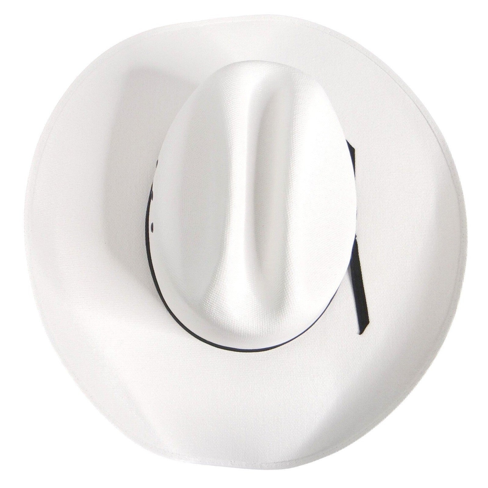 Smithbilt White Straw Cowboy Hat Cattleman Crease Wide Brim Western Hat 2182