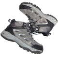 Khombu Mens Hiking Boots Gray Black Lace Up Mid Top Size 8 M