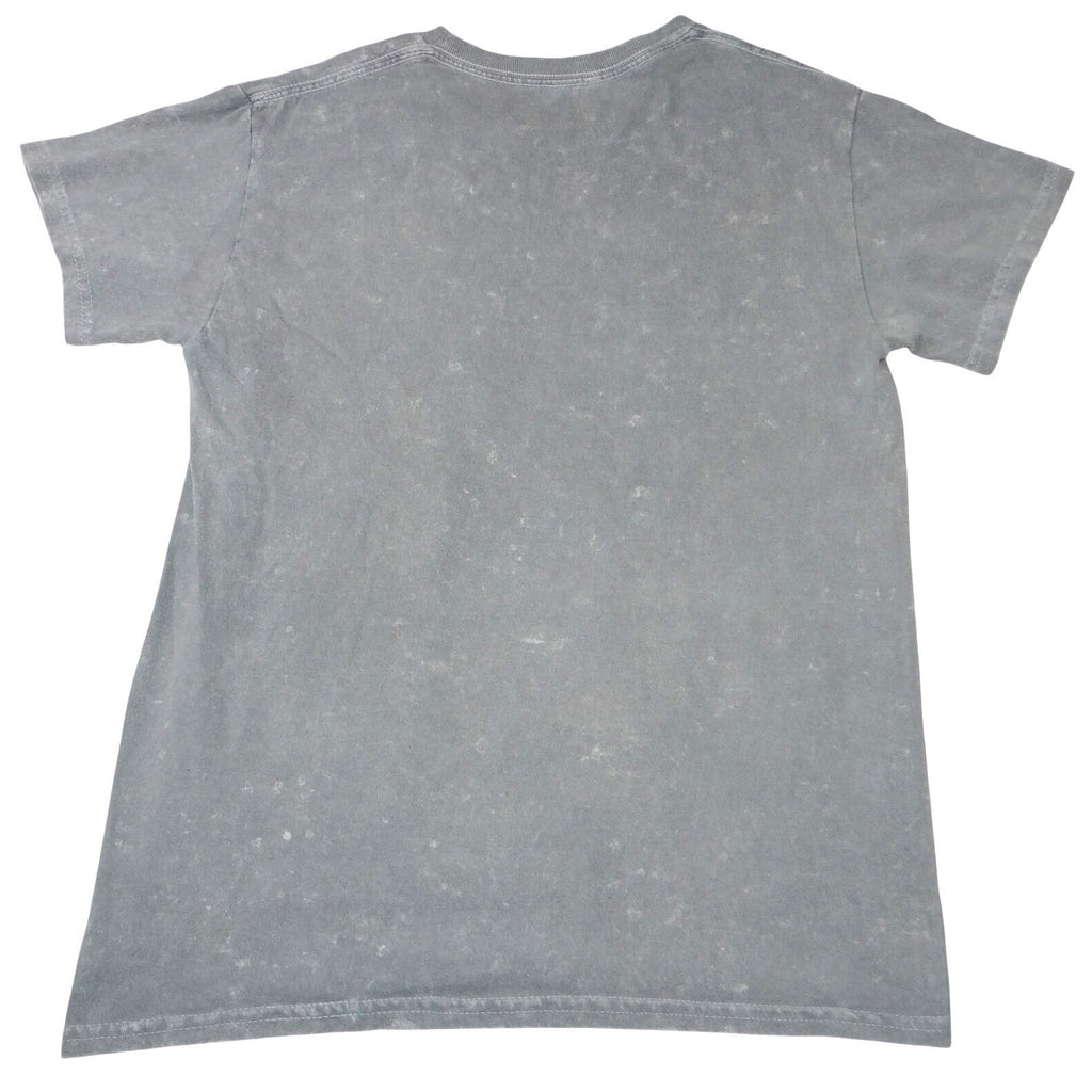 Nirvana Smiley Face T-Shirt Gray Acid Wash Graphic Tee Size S