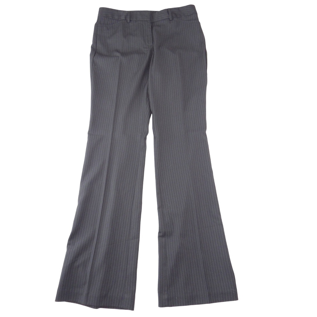 Worthington Modern Fit Pinstripe Wide Leg Work Dress Pants Black Grey Women Sz 6