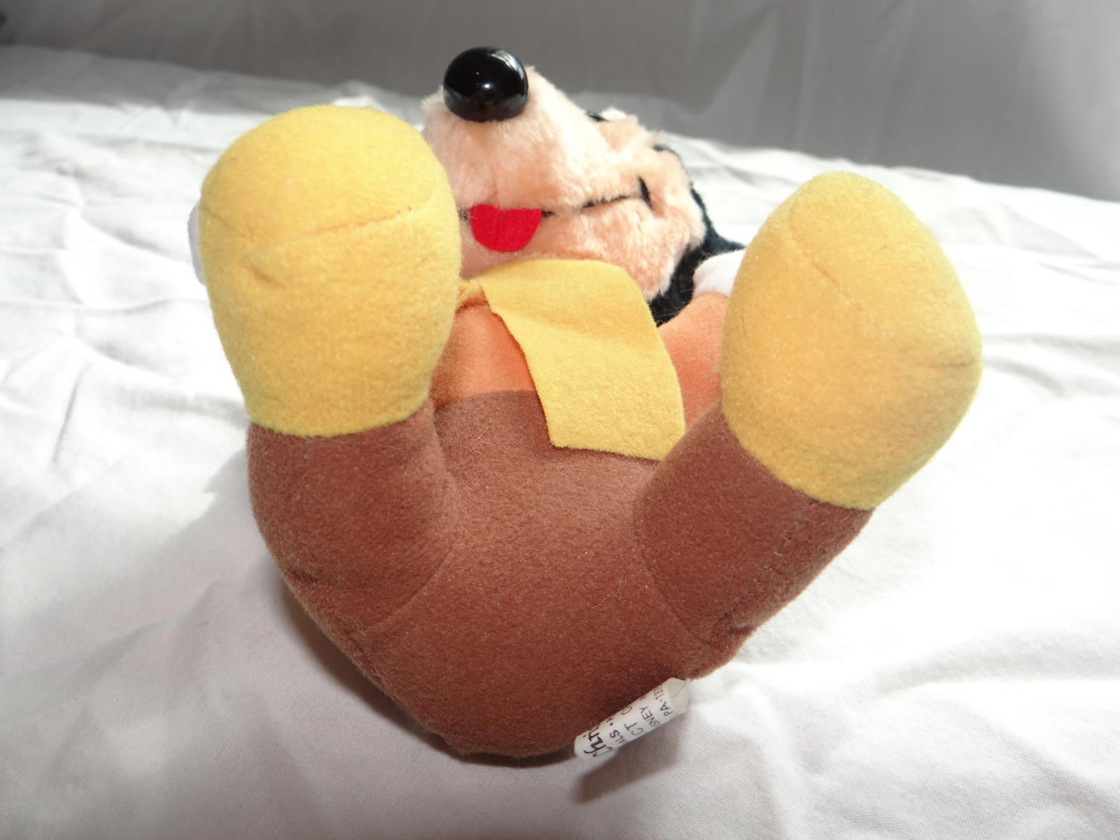Vintage Disney Mickey Mouse A Christmas Carol Plush Toy with Yellow Scarf