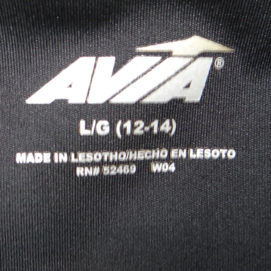 AVIA Women Black Athletic Capris Leggings Size L G 12 14
