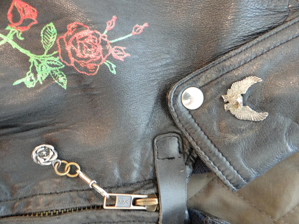 Country Star Hollywood Women's Leather Jacket with Embroidered Patches