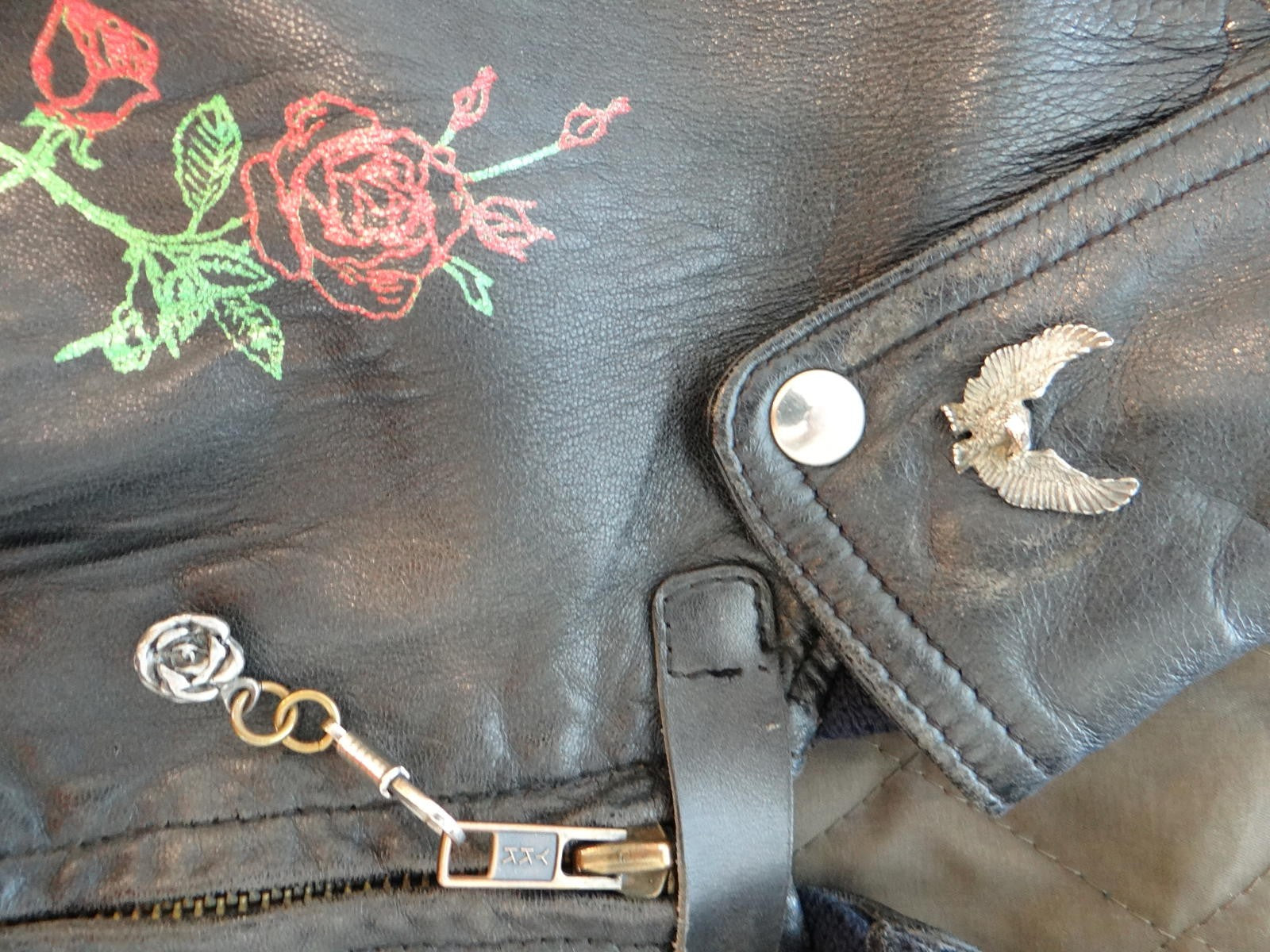 Country Star Hollywood Women's Leather Jacket with Embroidered Patches