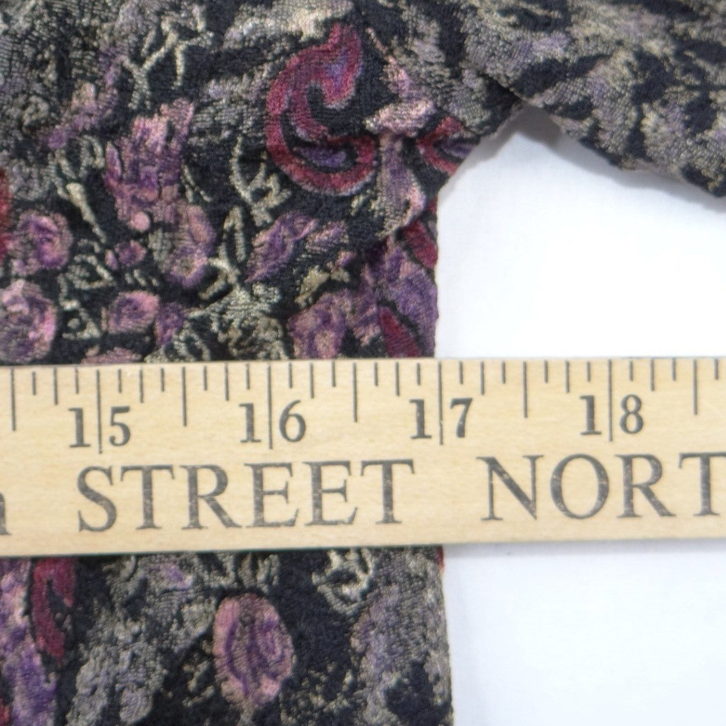 Choices Womens Purple Paisley Floral 2 Piece Cardigan and Tank Set M Stretchy