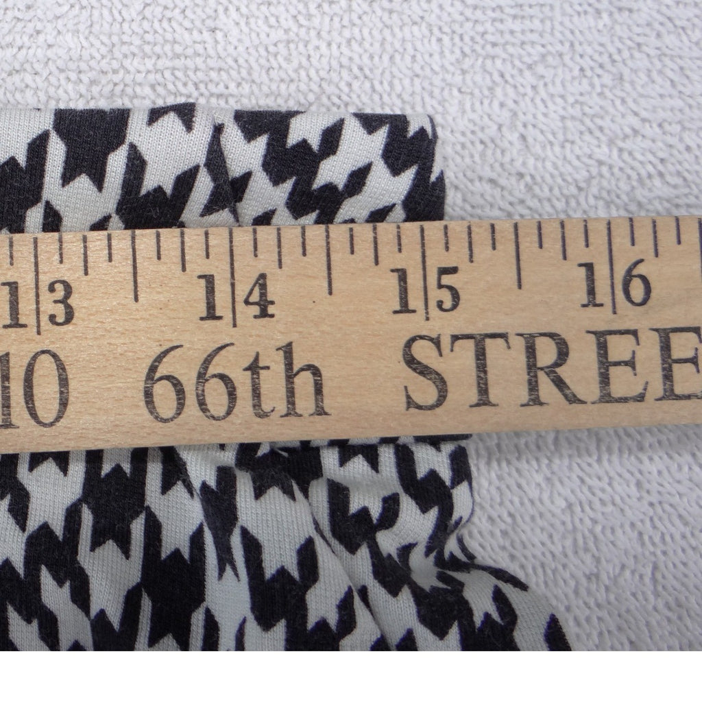Chicos Black White Houndstooth Wide Leg Pants Pull On Size 00R US 2R