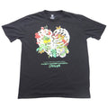 27Club Mens 2XL Black Graphic T-Shirt Broken Heart Rib Cage Floral Butterfly