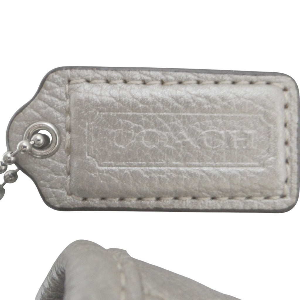 Coach Penelope Metallic Champagne Leather Shoulder Bag Turnlock F15170 Womens