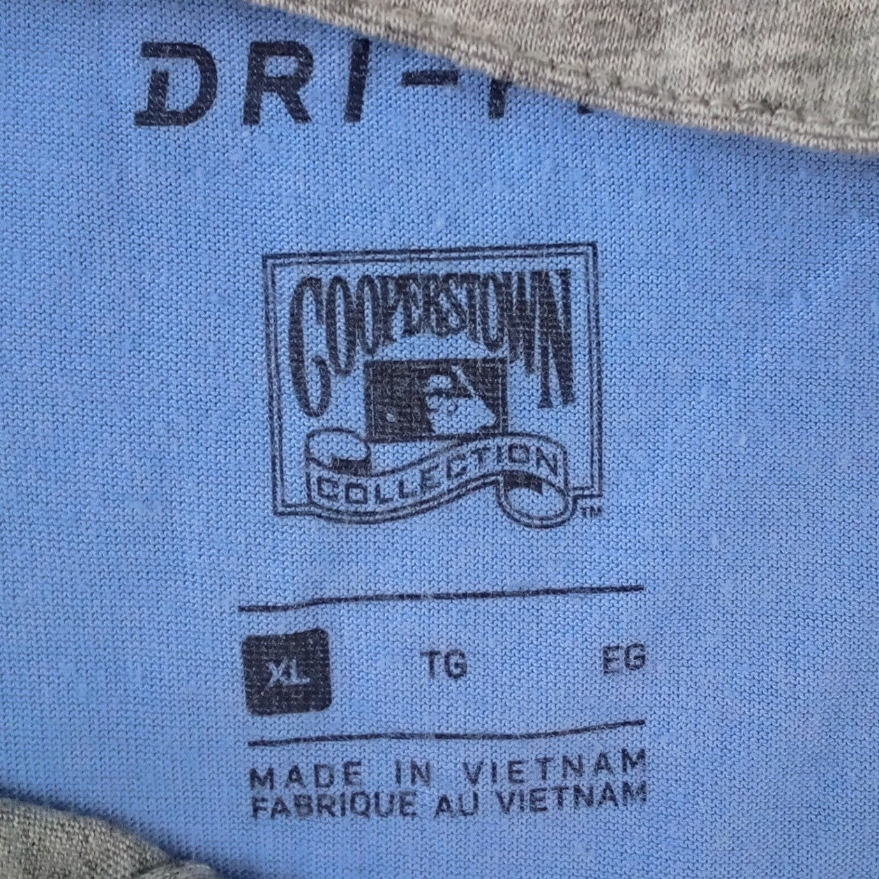 Nike Milwaukee Brewers Cooperstown Collection Henley Shirt Mens XL Grey Blue