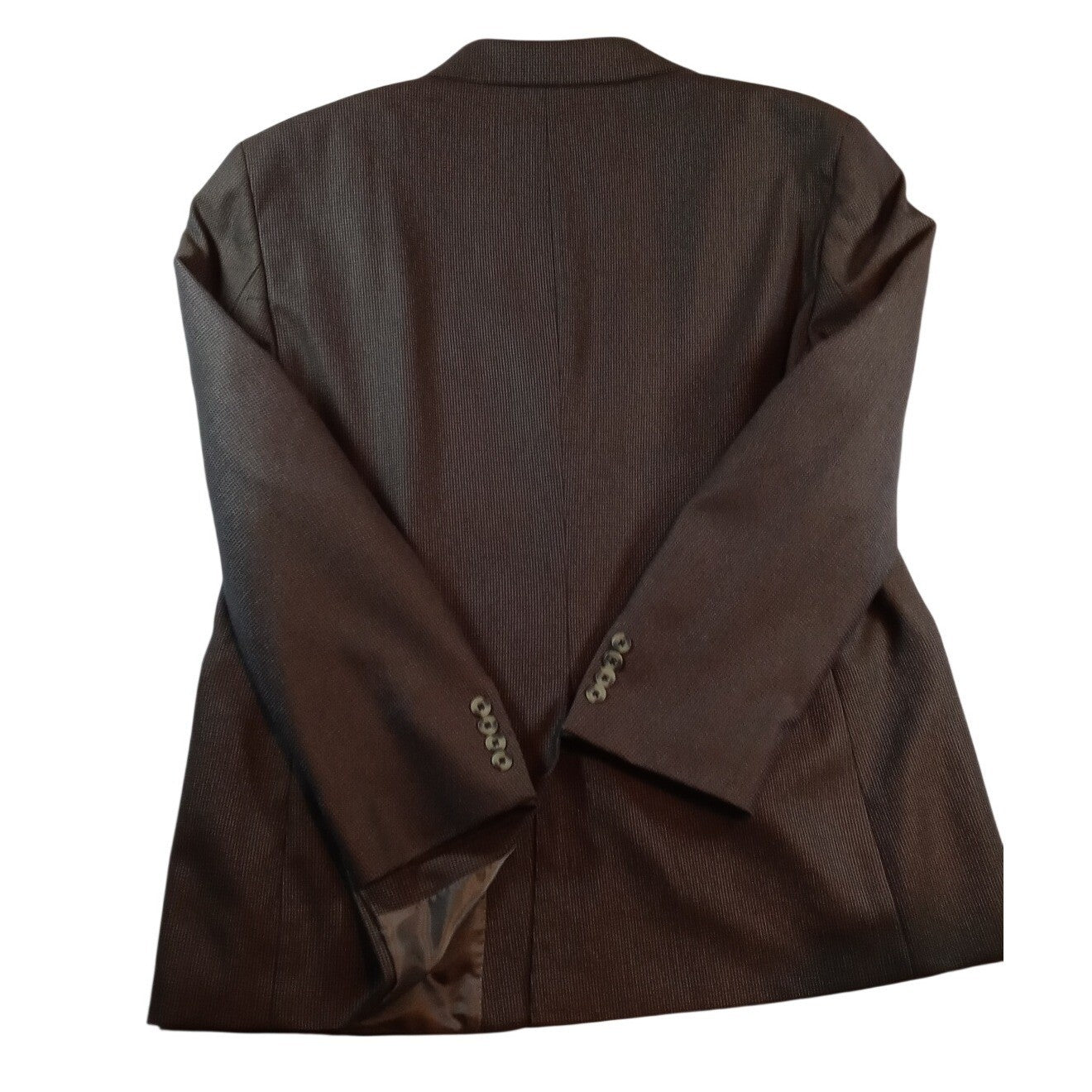 Geoffrey Beene Men's Brown Textured Blazer Jacket Classic Fit Business Casual