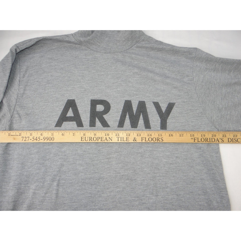Two US Army Gray Long Sleeve Mock Neck Shirts Men's