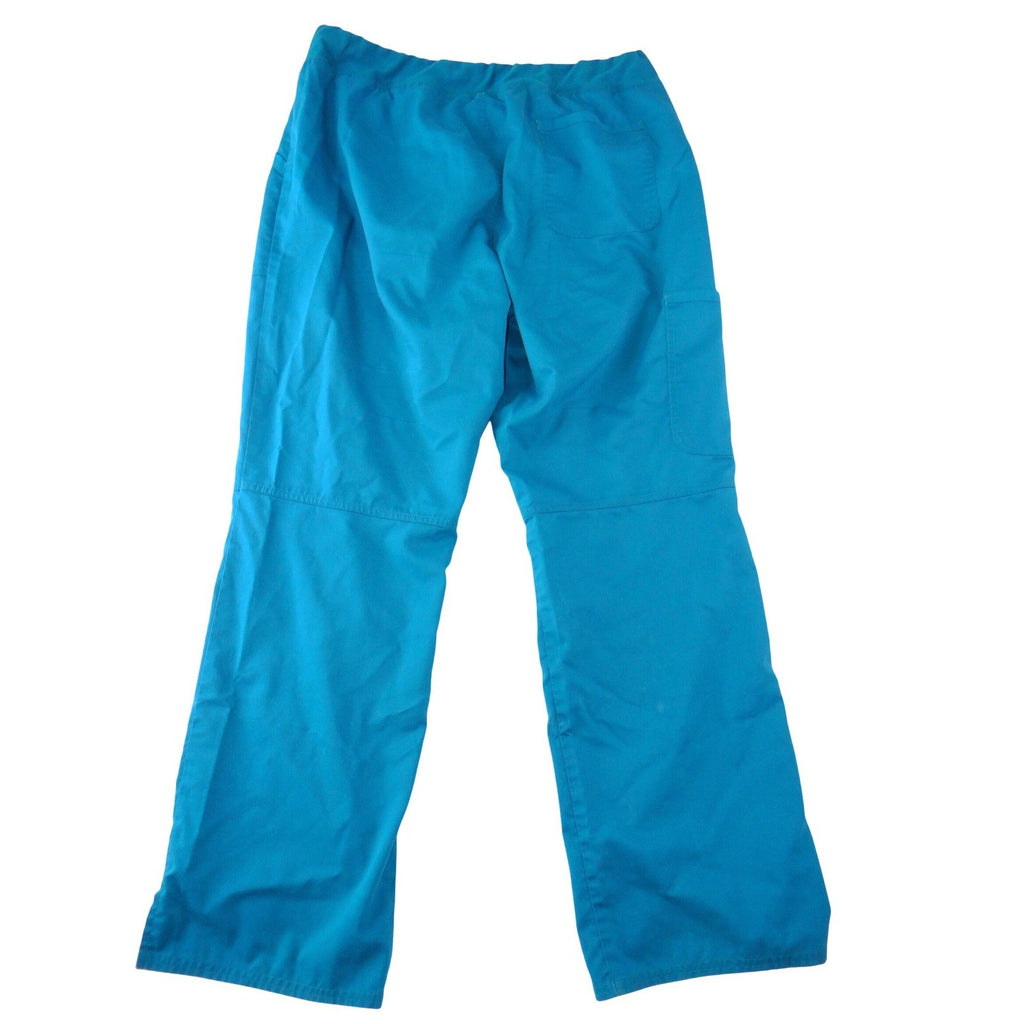 Cherokee Authentic Workwear Women Teal Blue Cargo Scrub Pants Large