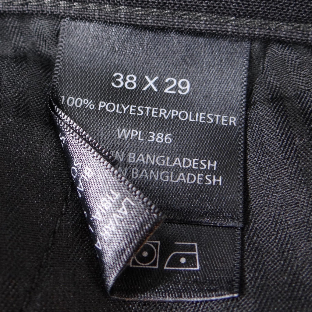 Haggar H26 Mens Dress Pants 38x29 Charcoal Black Micro Check Straight Leg Slacks