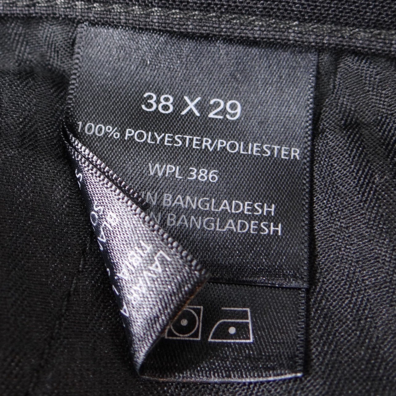 Haggar H26 Mens Dress Pants 38x29 Charcoal Black Micro Check Straight Leg Slacks