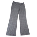 Alfani Womens Gray Purple Glen Plaid Wide Leg Wool Blend Dress Pants Size 10