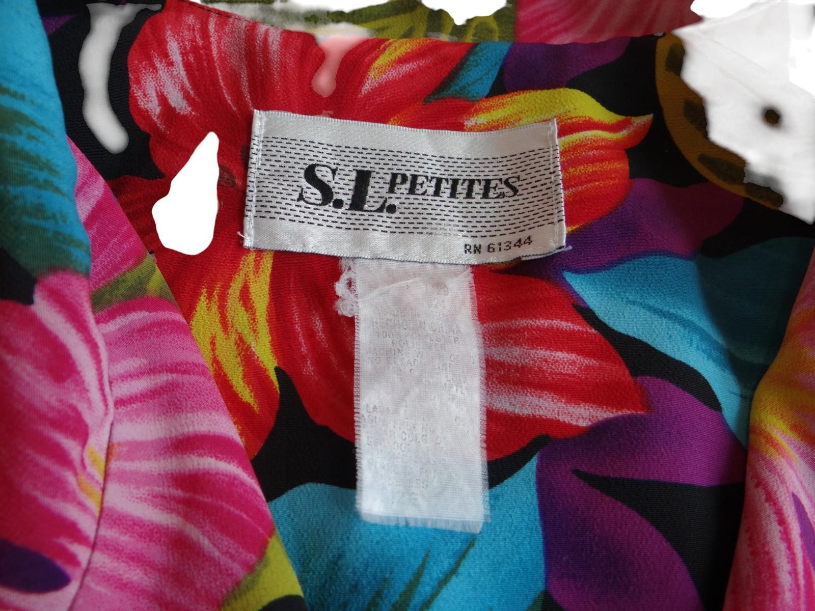 Vintage S.L. Petites Floral Short Dress – Vibrant Tropical Style