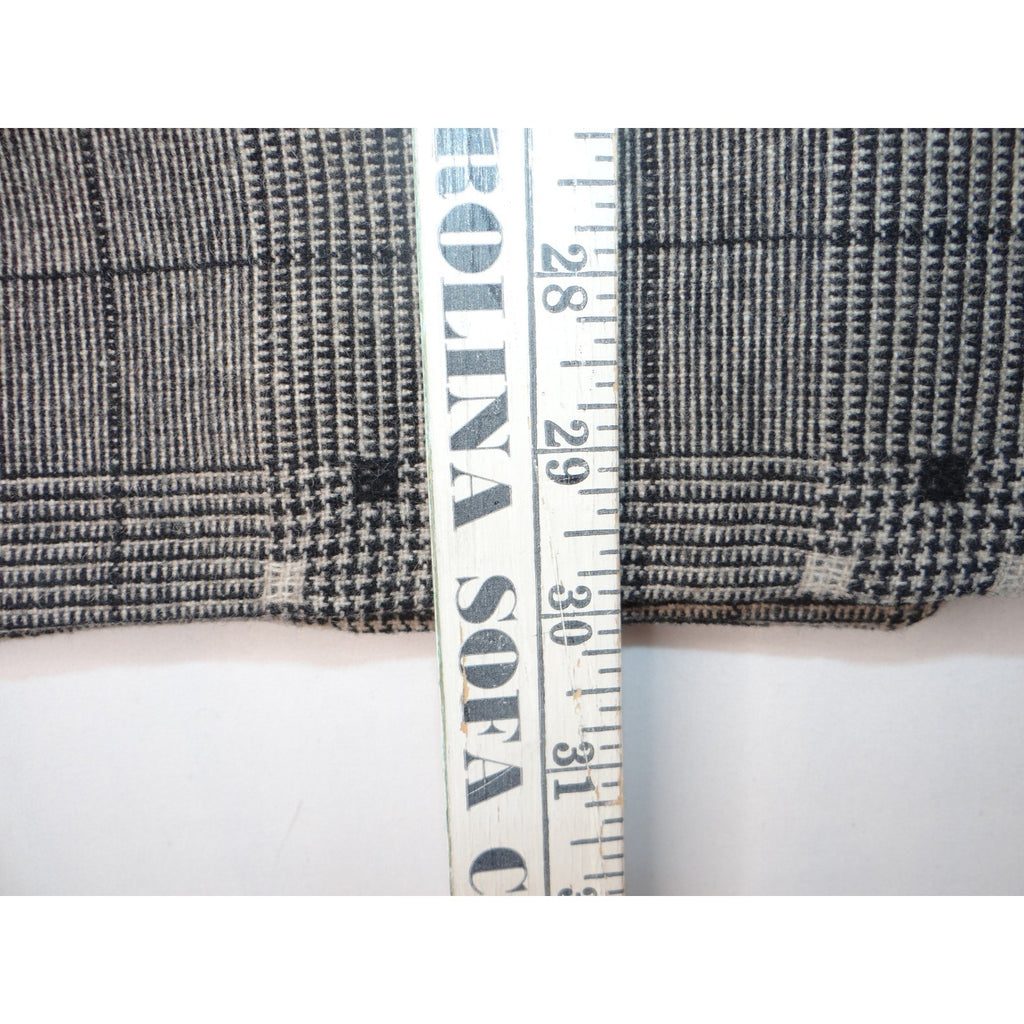 Vintage HBS LTD Trendy Plaid Double Breasted Blazer Jacket Gray Black White