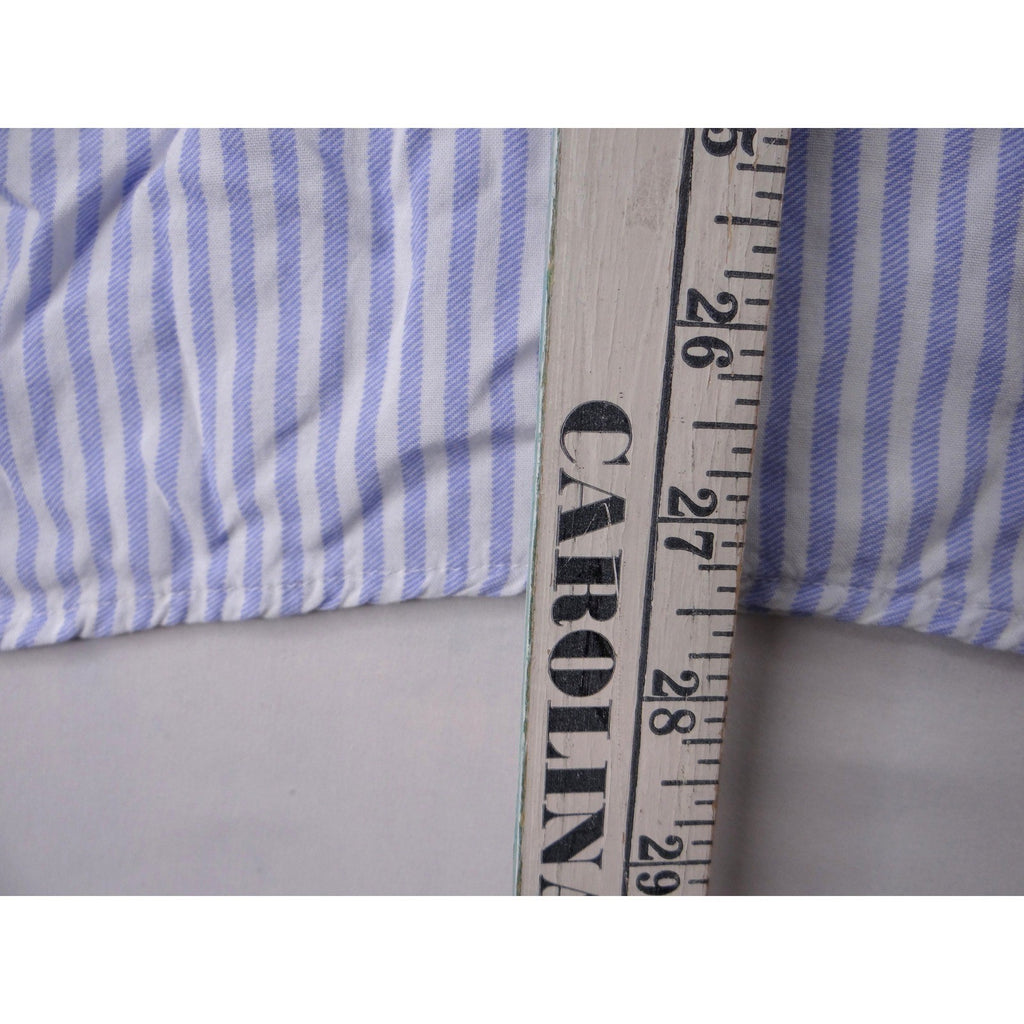 Khakis & Co Blue White Stripe Sleeveless Collared Shirt Tunic Top Women Medium