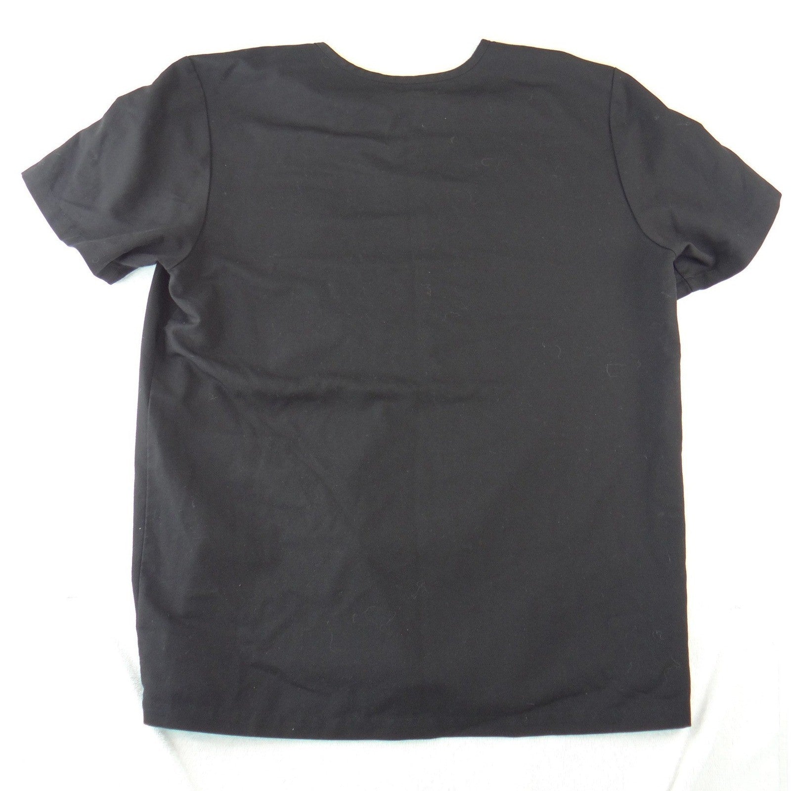 FIGS Technical Collection Black V-Neck Short Sleeve Scrub Top Womens Large