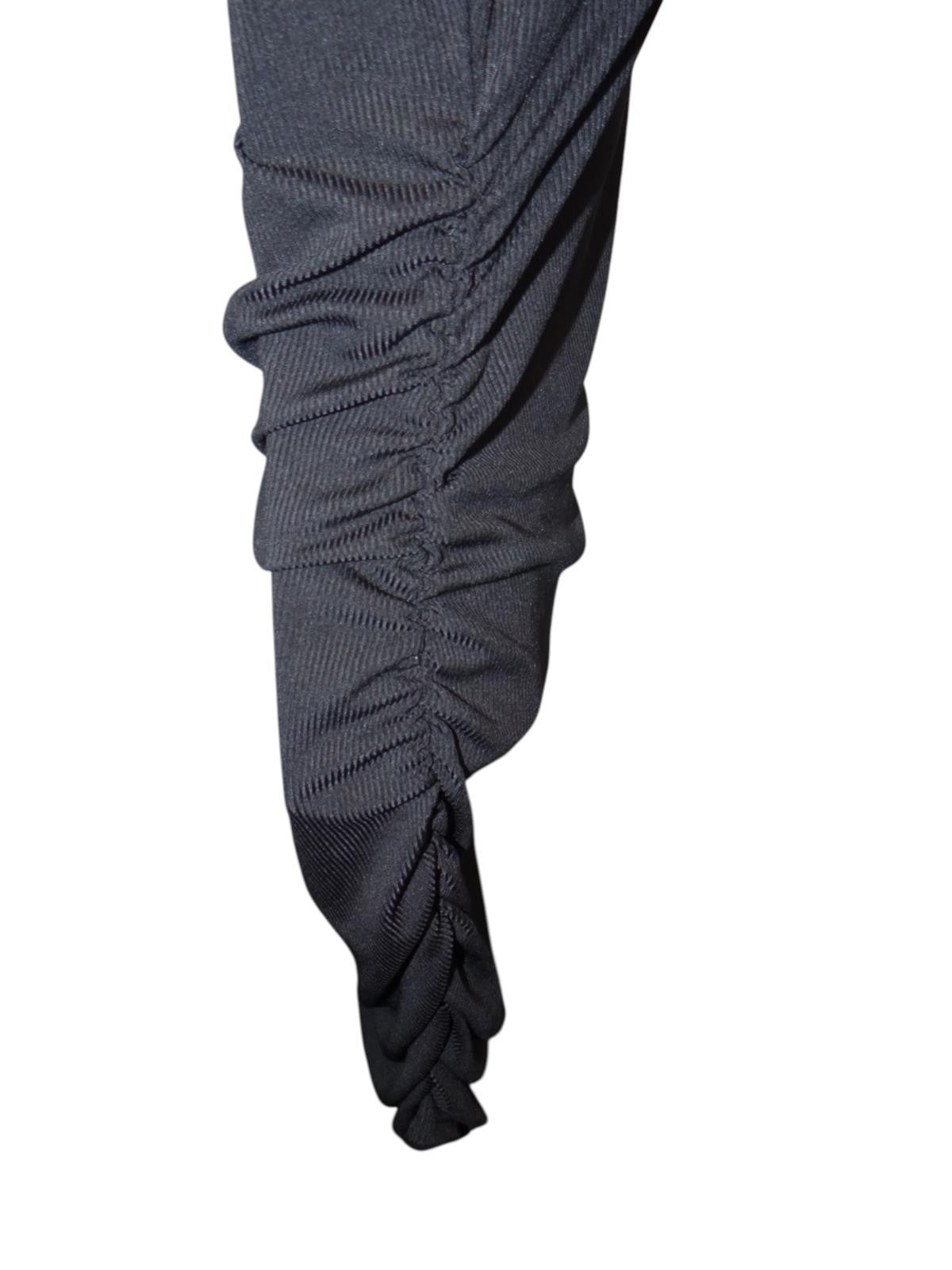 Stylish Black Ruched Dress