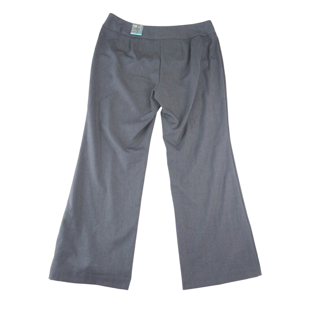NWT Covington Essentials Petite Curvy Fit Wide Leg Dress Pants Gray 14P