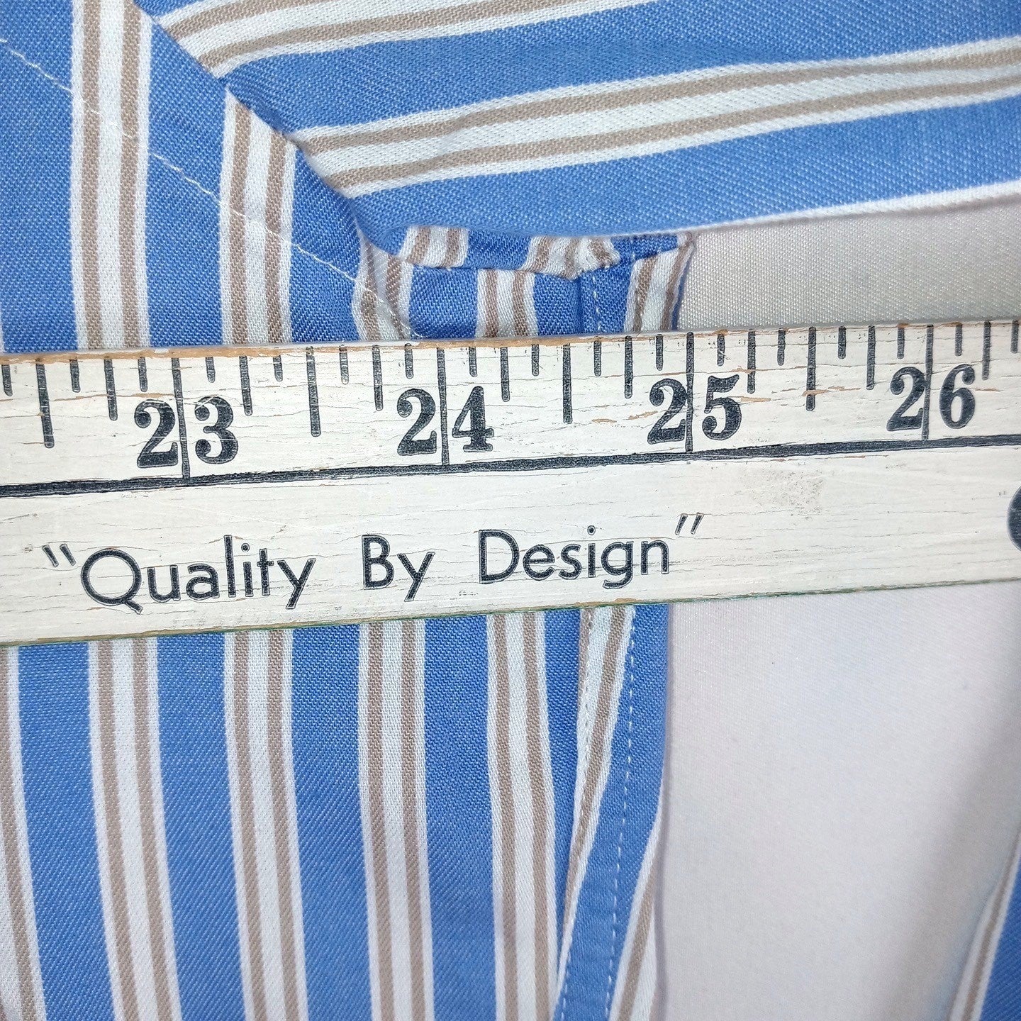 Michael Michael Kors Mens Blue Stripe Button Down Dress Shirt Size 17 34/35