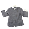 Ashley by 26 International Womens XL Marled Grey Sherpa Moto Jacket Zip Up