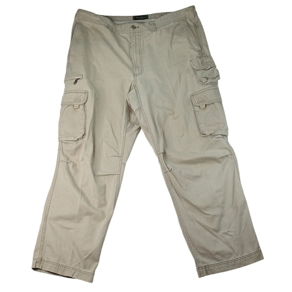 Eddie Bauer Mens Tan Cargo Pants Cotton Casual Outdoor Size XL
