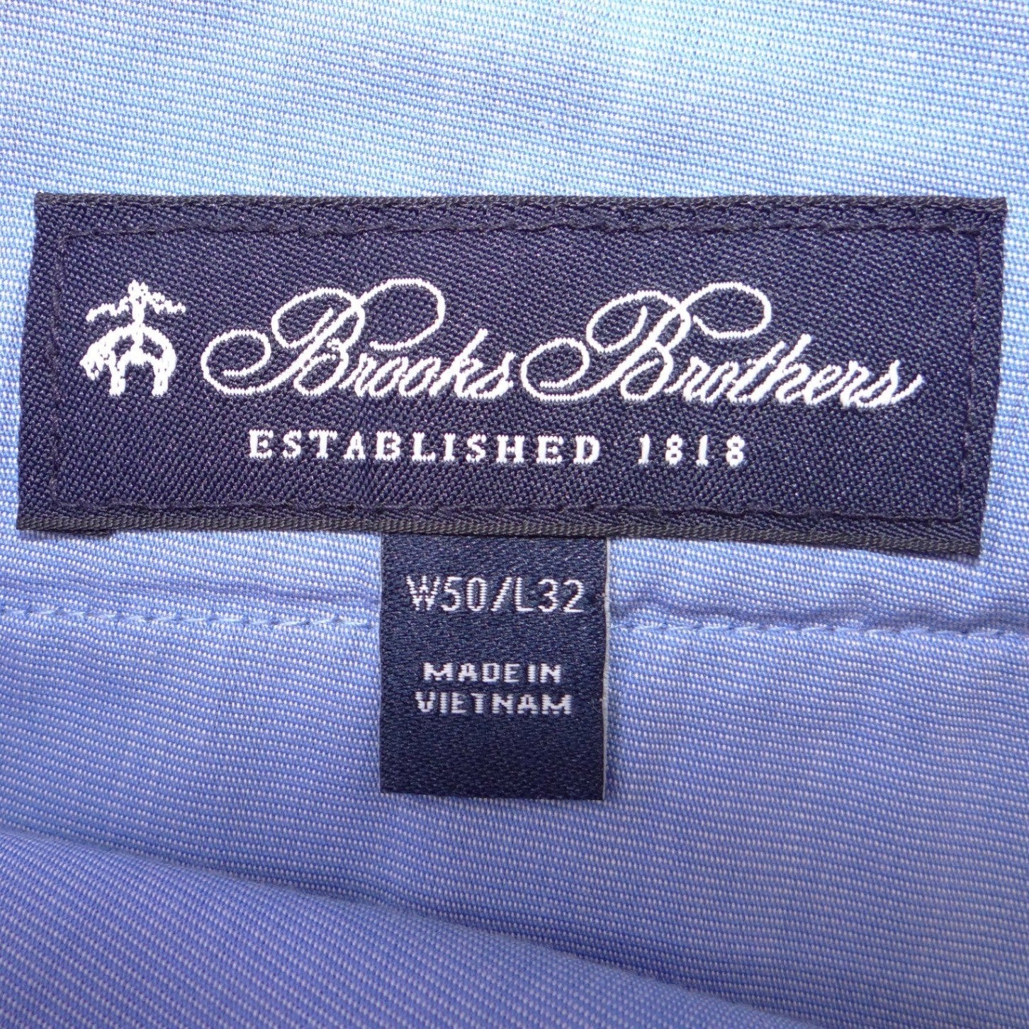 Brooks Brothers Khaki Chino Pants Mens 44x26 Stretch Waistband Cuffed Trousers