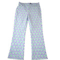 Zara Purple Floral Geometric Flare Leg High Rise Retro Pants Womens Size M