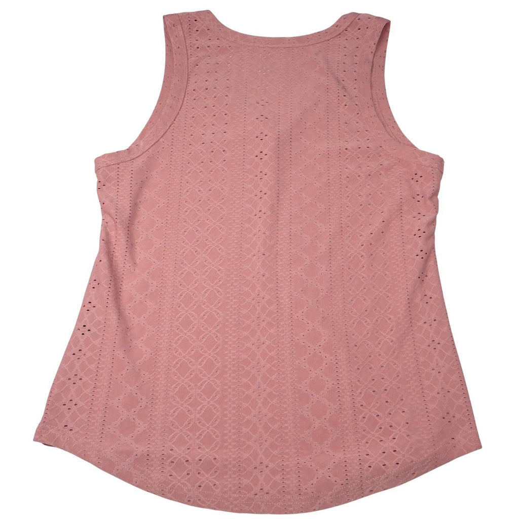 SHEIN Pink Eyelet V Neck Tank Top Women Size S