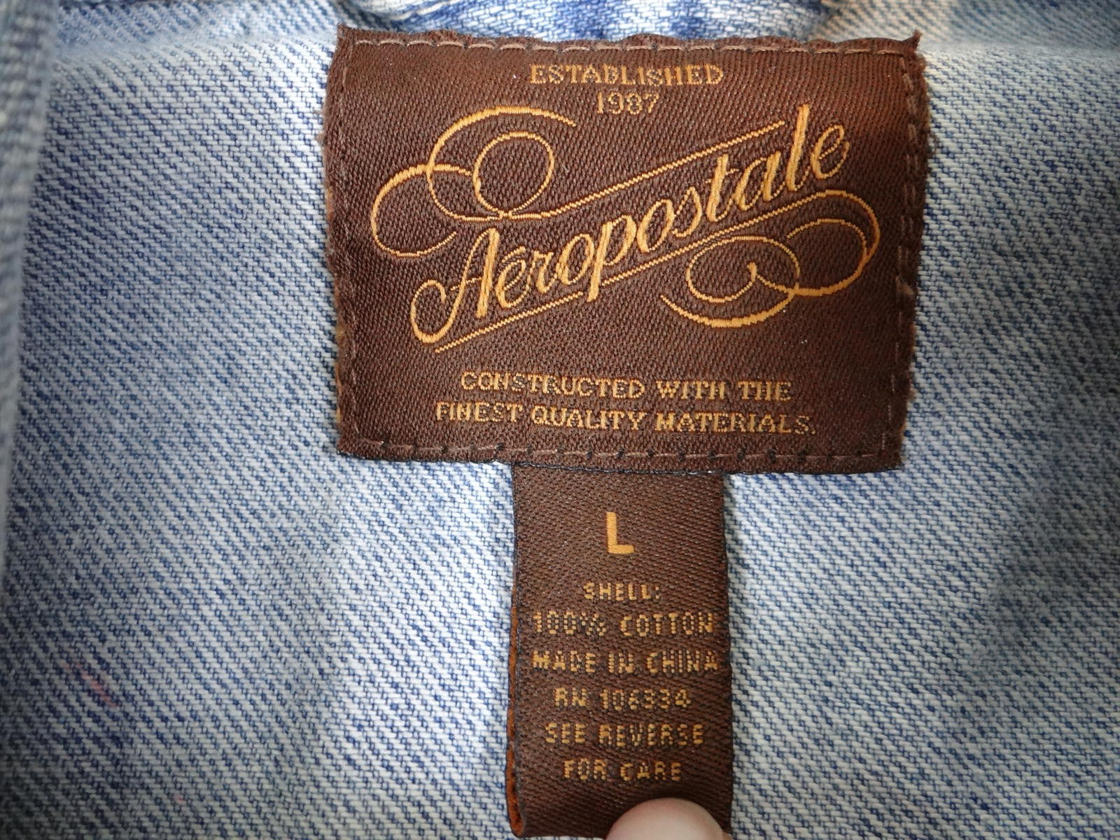 Aeropostale women's Denim Jacket Size L - Light Wash