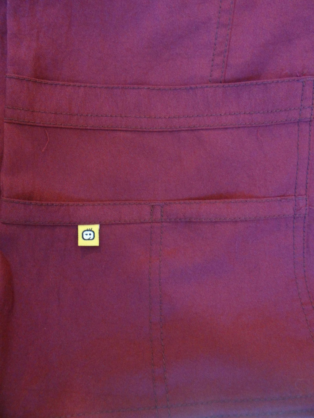 Four-Stretch Women's Burgundy Button-Front Medical Scrub Jacket XL