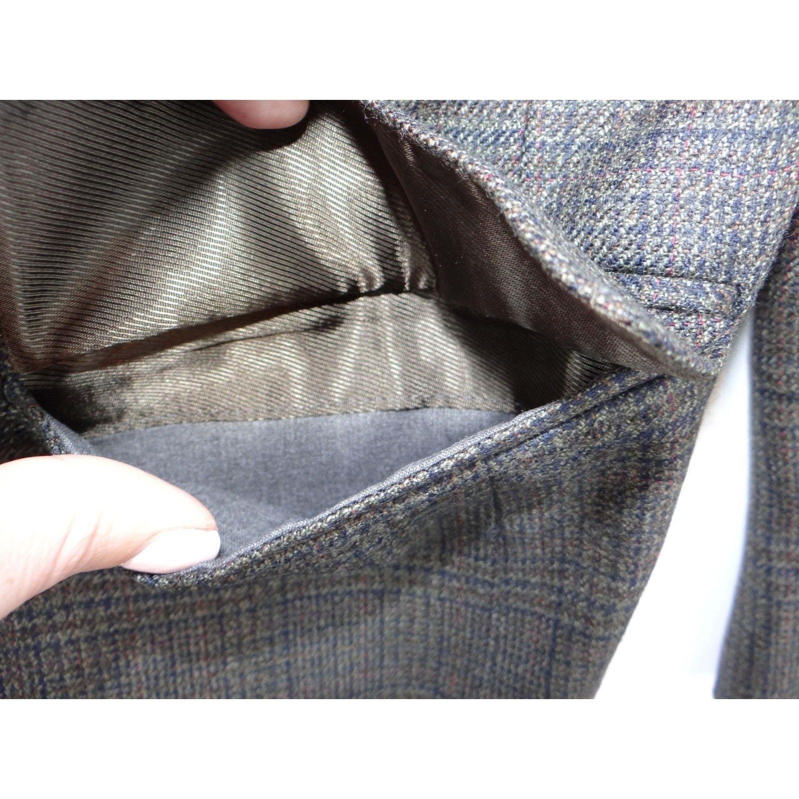 Famous Brands SK Wool Plaid Blazer Jacket Blazer