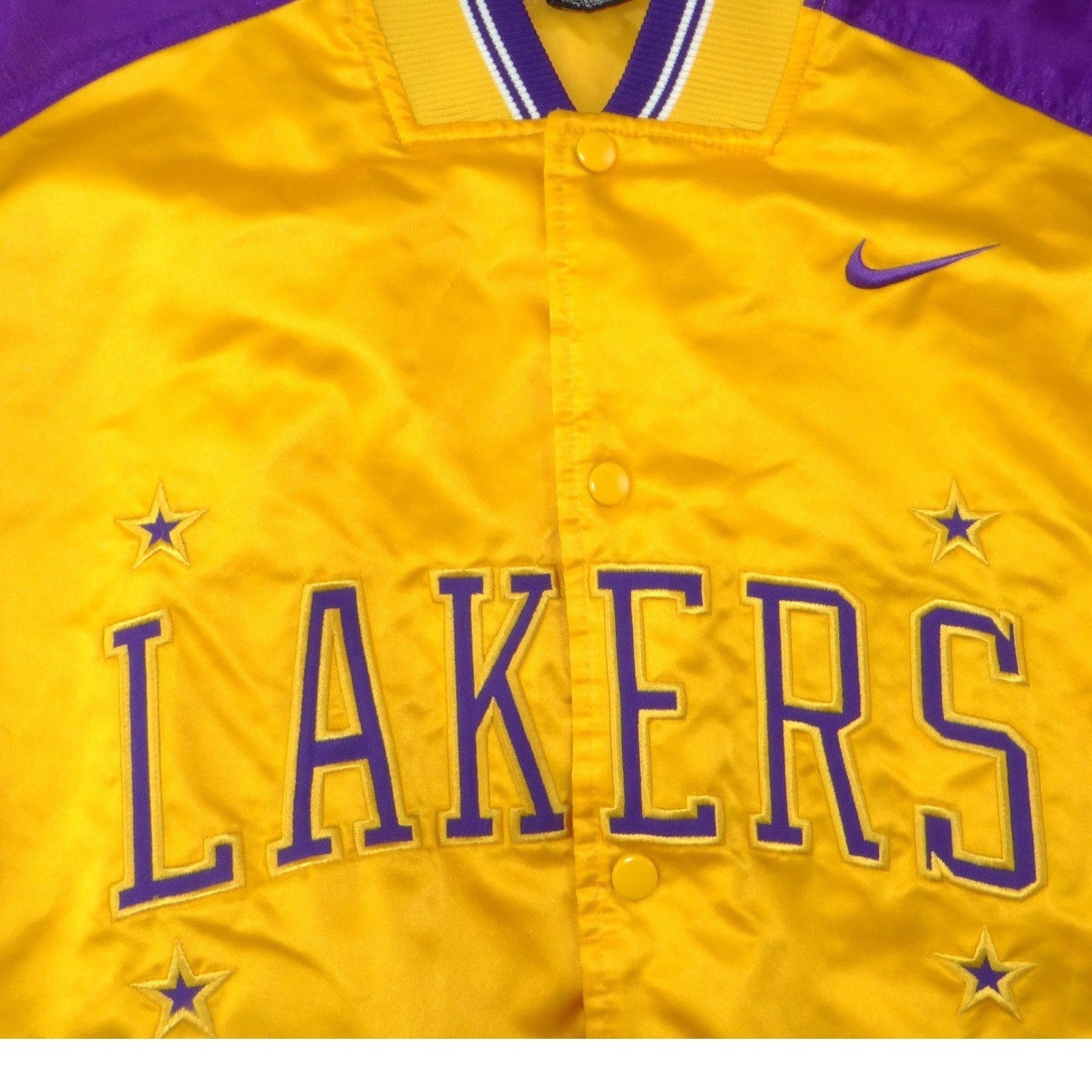 Nike Los Angeles Lakers Vintage NBA Bomber Jacket Yellow Purple XXL
