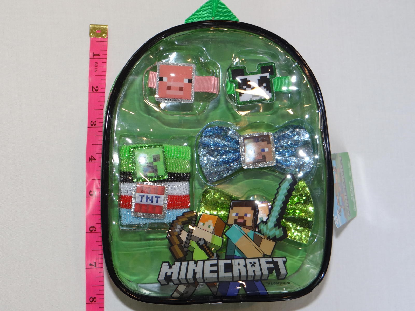 Minecraft MINI Backpack with Character Hair Clips, Bows, Ties