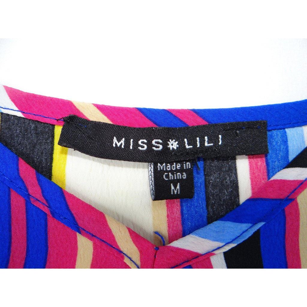 MISS LILI Striped Cami Tank Top Women's Size M