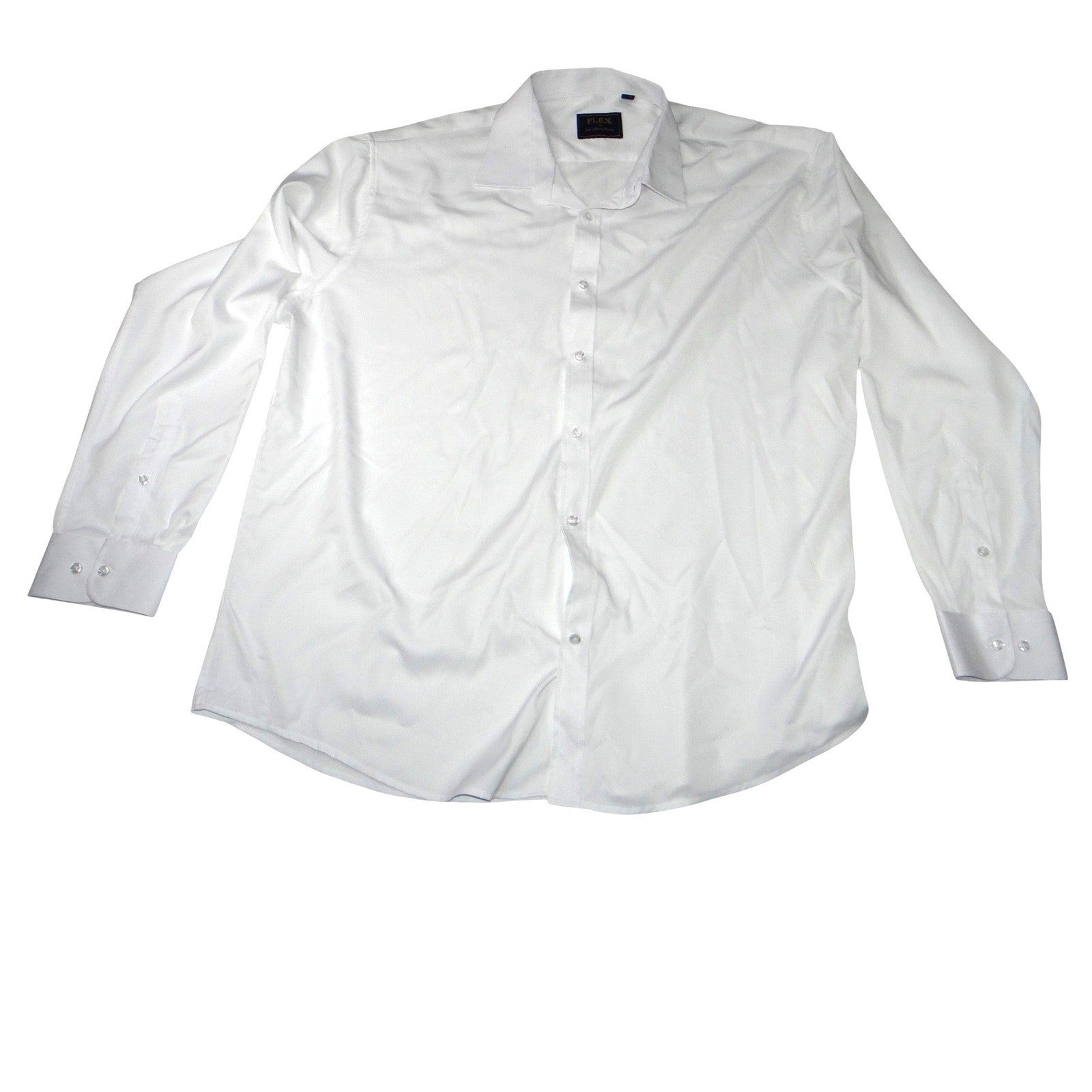 FLEX Mens Luxury Collection White Dress Shirt 3XL Made in Italy